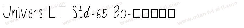 Univers LT Std-65 Bo字体转换